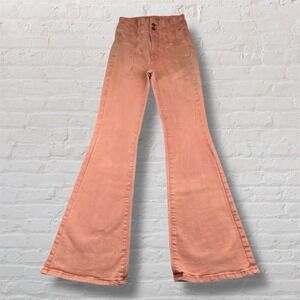 We The Free People Pull On Flare Leg Pants W26 Fits Like 25x32 Salmon Womens